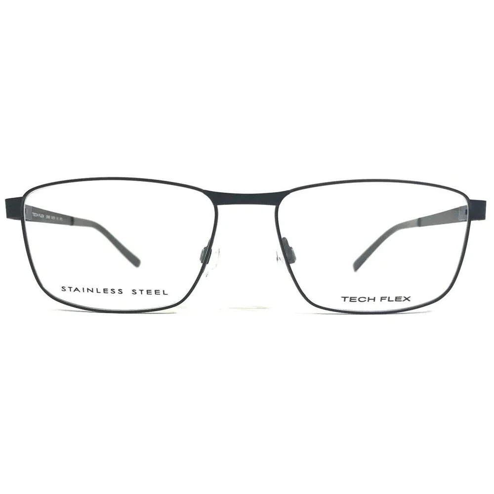 Tech Flex Eyeglasses Frames 30149S SP13 Gunmetal Gray Square Full Rim 54-16-145